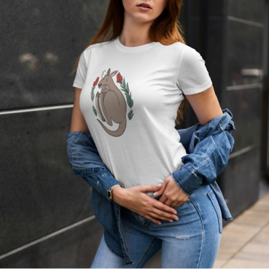 眠るカンガルー Tシャツ