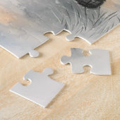 眠るキツネお洒落素朴クリスマス ジグソーパズル (側面)