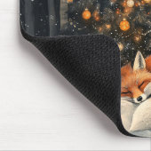 眠るキツネお洒落素朴クリスマス マウスパッド (コーナー)