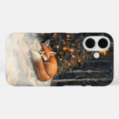 眠るキツネお洒落素朴クリスマス Case-Mate iPhoneケース (裏面 (横))