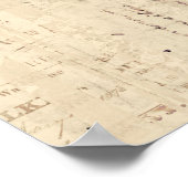 眠るキツネ図解入りの、写真付きのアートキュートヴィンテージ動物 ポスター (角)