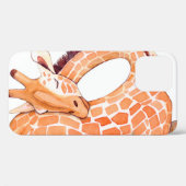 眠るキリン:穏やかな水色 Case-Mate iPhoneケース (裏面 (横))