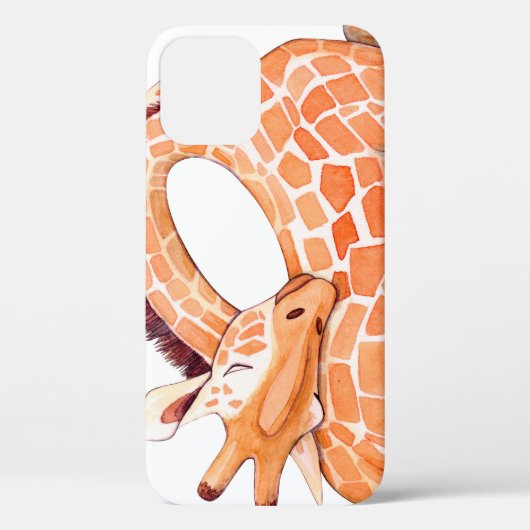 眠るキリン:穏やかな水色 Case-Mate iPhoneケース (裏面)