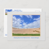 眠るクマ砂丘国立公園/ビッグ砂丘青空 ポストカード (正面/裏面)