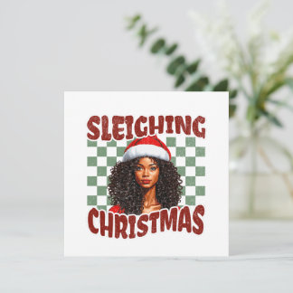 眠るクリスマスアフリカ系アメリカ人女性