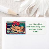 眠るクリスマスコルギ ラベル (インサイチュ)