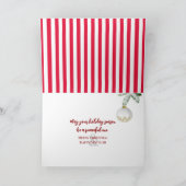 眠るクリスマスゴールデンレトリバーパピー カード (内部)