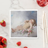 眠るケルブ(プットー) (by Leon Bazille Perrault) スタンダードランチョンナプキン (インサイチュ)