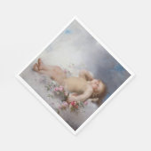 眠るケルブ(プットー) (by Leon Bazille Perrault) スタンダードランチョンナプキン (角)