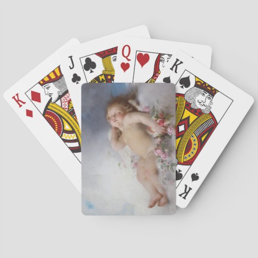 眠るケルブ（プットー） (by Leon Bazille Perrault) トランプ (裏面)