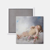 眠るケルブ(プットー) (by Leon Bazille Perrault) マグネット (正面/裏面)