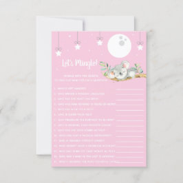 眠るコアラ赤ちゃんシャワーのゲームを混ぜよう！インビ 招待状