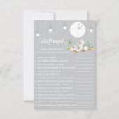 眠るコアラ赤ちゃんシャワーのゲームを混ぜよう！ 招待状 (正面)