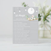 眠るコアラ赤ちゃんシャワーのゲームを混ぜよう! 招待状 (スタンド正面)