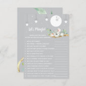 眠るコアラ赤ちゃんシャワーのゲームを混ぜよう! 招待状 (正面/裏面)