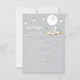 眠るコアラ赤ちゃんシャワーのゲームを混ぜよう！ 招待状