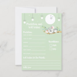 眠るコアラ赤ちゃんシャワーの予測と良い望み 招待状