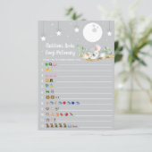 眠るコアラ赤ちゃんシャワーゲーム絵文字の絵 招待状 (スタンド正面)