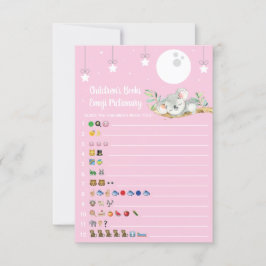 眠るコアラ赤ちゃんシャワーゲーム絵文字Pictionary I 招待状