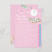 眠るコアラ・ベビー・シャワーゲーム誰だ？ インビタ 招待状 (正面/裏面)