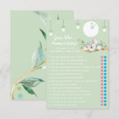 眠るコアラ・ベビー・シャワーゲーム誰だ？ インビタ 招待状 (正面/裏面)