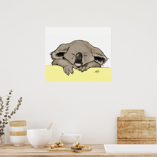 眠るコアラ ポスター (キッチン)