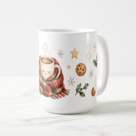 眠るココアマグ クリスマスクッキー 星 コーヒーマグカップ