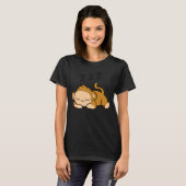 眠るサル猿猿パジャマかわいいサル Tシャツ (正面フル)