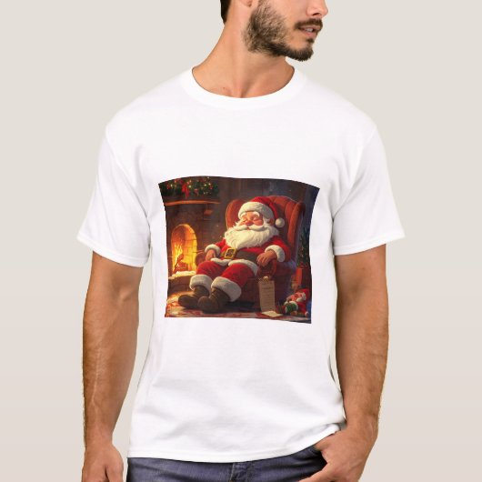 眠るサンタ Tシャツ (正面)