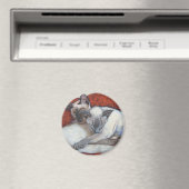 眠るシャム猫アート マグネット (インサイチュ (食洗機))