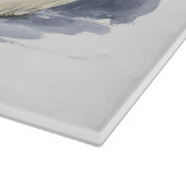 眠るシロクマ、水彩画 カッティングボード (角)