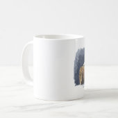 眠るシロクマ、水彩画 コーヒーマグカップ (正面左)