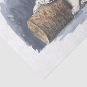 眠るシロクマ、水彩画 薄葉紙 (詳細)