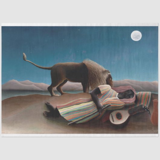 『眠るジプシー、アンリ·ルソー』 薄葉紙 (正面)