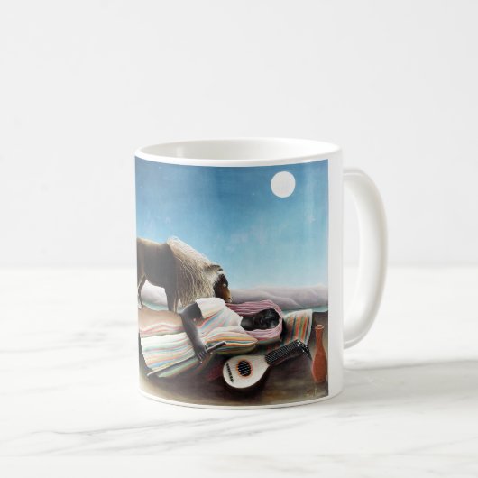 眠るジプシー、アンリ・ルソー(1897) コーヒーマグカップ (正面右)