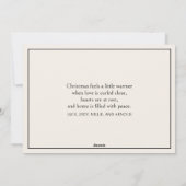 眠るジャーマンシェパードと白い子猫のクリスマス シーズンカード (裏面)