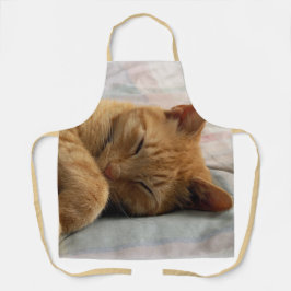 眠るジンジャーキャット エプロン