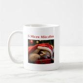 眠るスロスクリスマスハットを着ておもしろマグカップ コーヒーマグカップ (左)