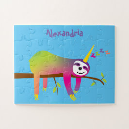 眠るスロスティコーンパーソナライズされた子供 ジグソーパズル