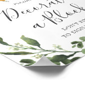 眠るスロス赤ちゃん飾シャワーブロック標識 ポスター (角)