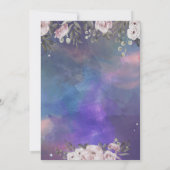 眠るスロースフローラ水色ベビーシャワー 招待状 (裏面)