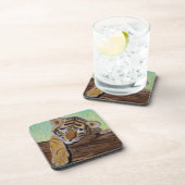 眠るタイガー絵画クブ コースター (右側)