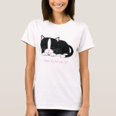 眠るタキシード猫 Tシャツ (正面)