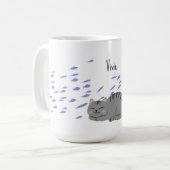 眠るタビー猫 コーヒーマグカップ (正面左)