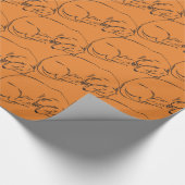 眠るダシュント犬の包み紙、 ラッピングペーパー (角)