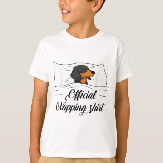 眠るダシュントPajamas犬の恋人のギフト公式 Tシャツ