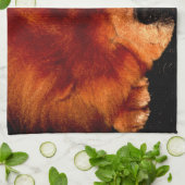 眠るチャウチャウクトクnm キッチンタオル (折り畳み)