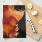 眠るチャウチャウクトクnm キッチンタオル (四つ折り)