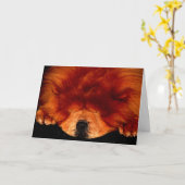 眠るチャウチャウグチャム カード (黄色い花)