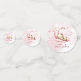 眠るテディベア雲9ピンクの女の子 コンフェッティ